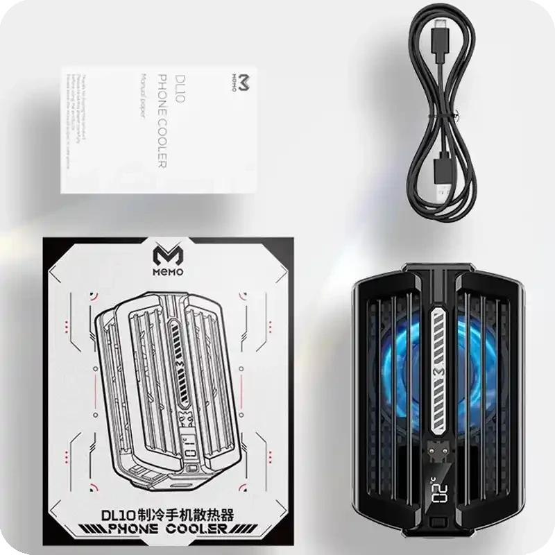 محتویات باکس فن خنک کننده موبایل MEMO CX12